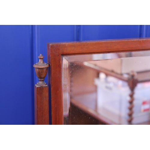 489 - An Edwardian style Mahogany Dressing Table fitted with a Swing Frame Mirror, Drawers & resting of Sq... 