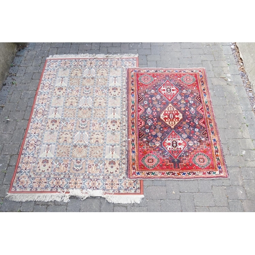 270 - An All Over Triple Bordered Square Tree of Life Rug with Fringed Border. Measuring: 140cms x 200cms.... 