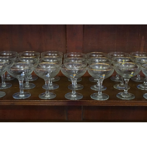 324 - A Large Collection of Original Baby Sham Glasses to include a Gilt Edge & White Background. (Around ... 