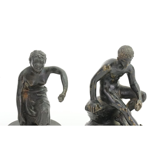 422 - A William Mole, May 18th 1828 Bronze Study of a Roman Slave Girl, a similar Study after Antique Disc... 