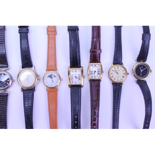 201 - A quantity of watches to include Rotary, Butchers, Seiko, SYMA, Ronson, FUNAI, etc.