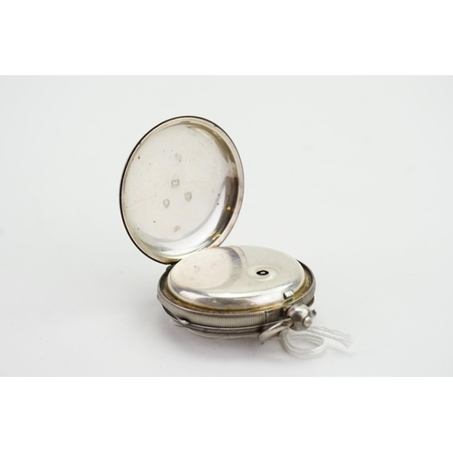 206 - A Gentleman's silver pocket watch, marked CH, with sub dial.