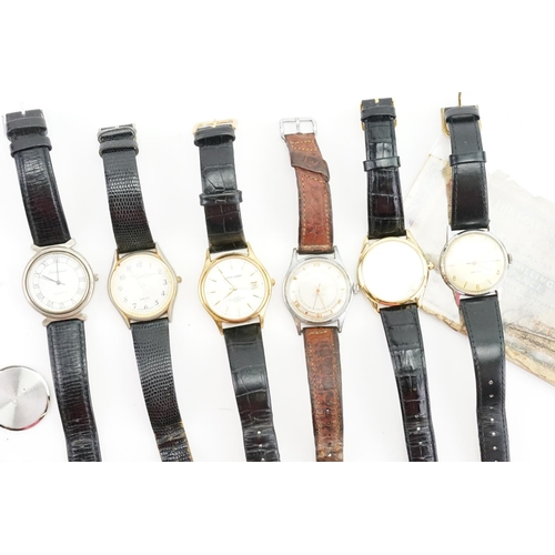 209 - A Collection of Quartz Wristwatches to include Newmark, Timex, Accurist, etc along with some old ban... 