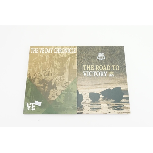 639 - The Road To Victory & V Day Chronicles Two Coins in Cases.