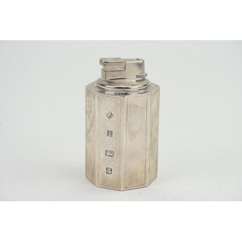 20 - A Silver Cigarette Lighter with inscription.