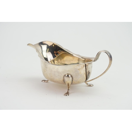 23 - A Silver Chippendale edged Sauce Boat. Weighing: 170 grams.