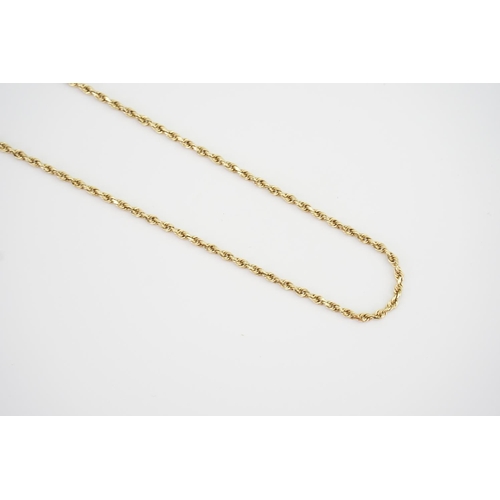 83 - A 14ct Gold necklace. Total weight approx. 4.6g. Length approx. 53.5cms.