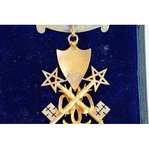 139 - A Masonic Freemasons Treasurer's medal for Lodge 1157, which is Zetland, awarded to Charles J. Cottr... 