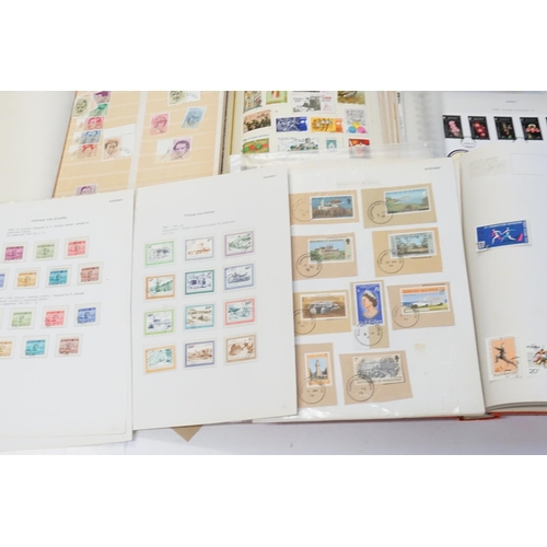 366 - A Viking stamp album containing a collection of world stamps, international stock book, first day co... 