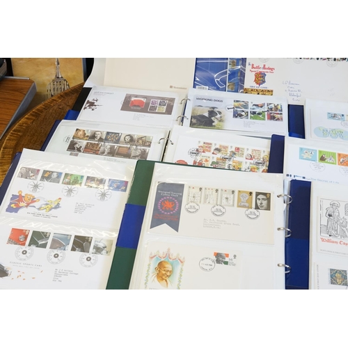 377 - A Box of Stamps containing seven various Stock Books of First Day Covers. Needs Viewing.