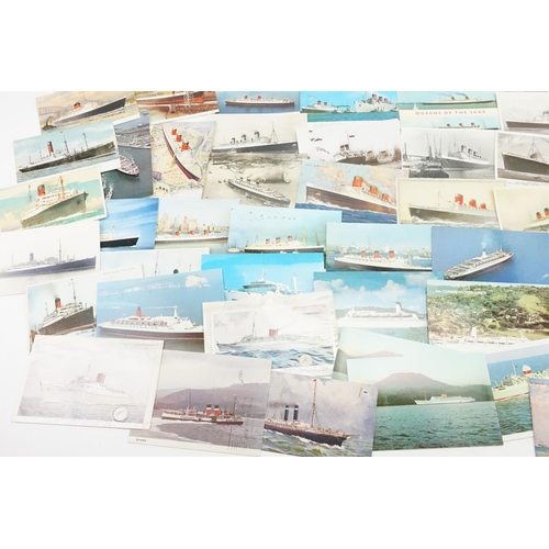 259 - A Very Large Collection of Post Cards depicting Liners to include White Star Line, The RML Cainthia,... 