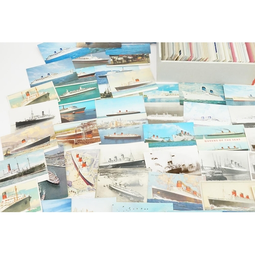 259 - A Very Large Collection of Post Cards depicting Liners to include White Star Line, The RML Cainthia,... 