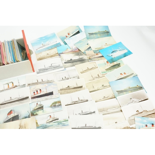 259 - A Very Large Collection of Post Cards depicting Liners to include White Star Line, The RML Cainthia,... 