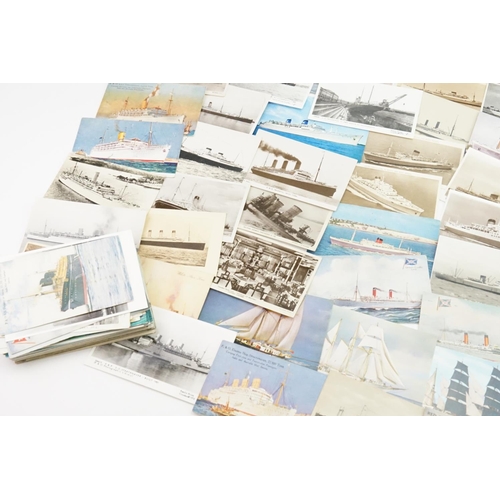 259 - A Very Large Collection of Post Cards depicting Liners to include White Star Line, The RML Cainthia,... 