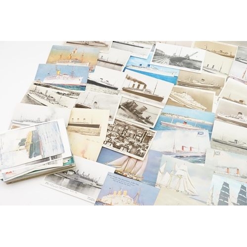 259 - A Very Large Collection of Post Cards depicting Liners to include White Star Line, The RML Cainthia,... 