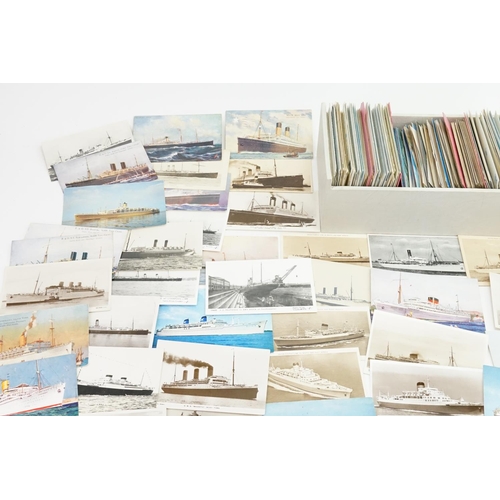 259 - A Very Large Collection of Post Cards depicting Liners to include White Star Line, The RML Cainthia,... 