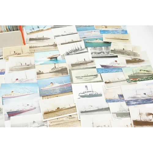 259 - A Very Large Collection of Post Cards depicting Liners to include White Star Line, The RML Cainthia,... 