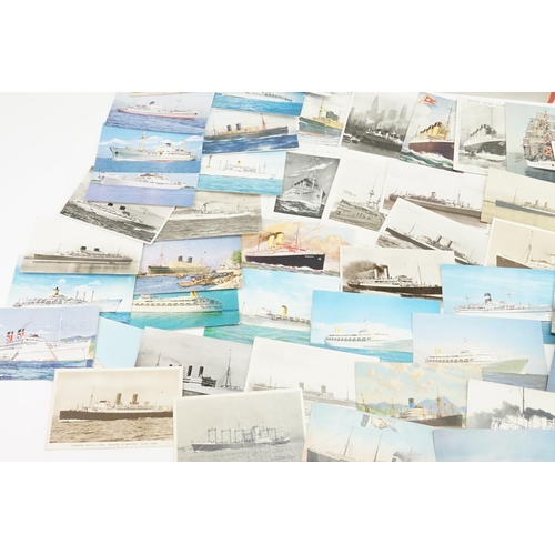 259 - A Very Large Collection of Post Cards depicting Liners to include White Star Line, The RML Cainthia,... 