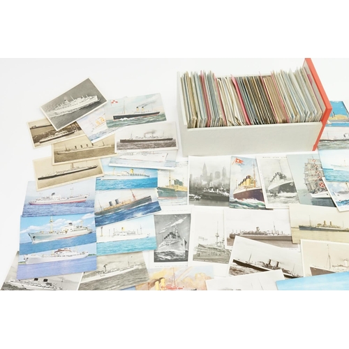 259 - A Very Large Collection of Post Cards depicting Liners to include White Star Line, The RML Cainthia,... 