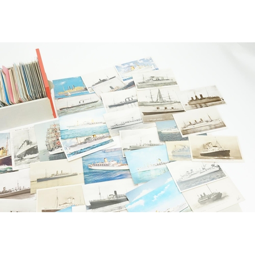 259 - A Very Large Collection of Post Cards depicting Liners to include White Star Line, The RML Cainthia,... 