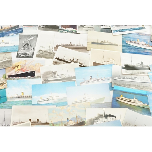 259 - A Very Large Collection of Post Cards depicting Liners to include White Star Line, The RML Cainthia,... 