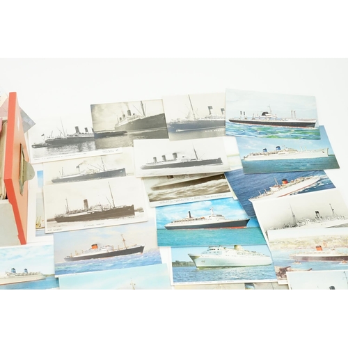 259 - A Very Large Collection of Post Cards depicting Liners to include White Star Line, The RML Cainthia,... 