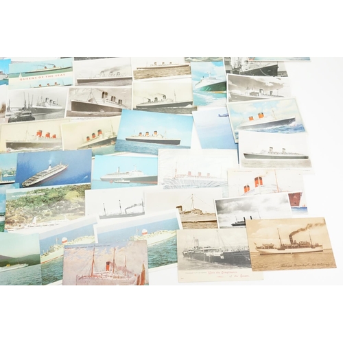 259 - A Very Large Collection of Post Cards depicting Liners to include White Star Line, The RML Cainthia,... 