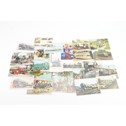 263 - A Collection of Railway Post Cards including locomotives, etc.