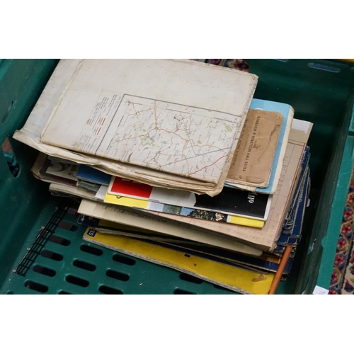 920 - A large quantity of quarter inch Ordnance Survey maps, National Grid, Michelin and other items.