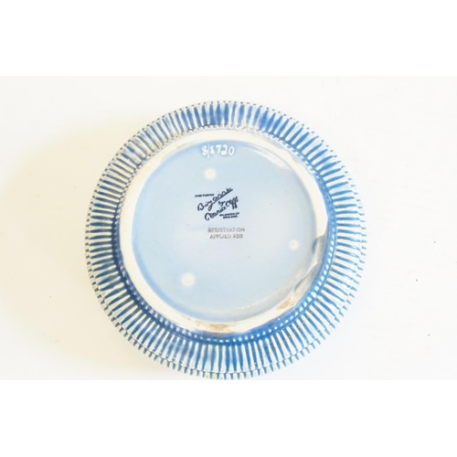 877 - A Clarice Cliff Bazaar Blue Glazed Dish.