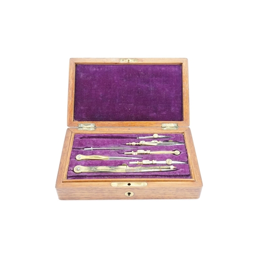 700 - A Late 19th Century Drawing Set in a Mahogany fitted Box.