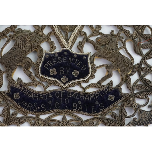 736 - A Rare Pair of Indian Delhi Durbar Silver & Mounted Presentation Animal Rank Badges presented by The... 