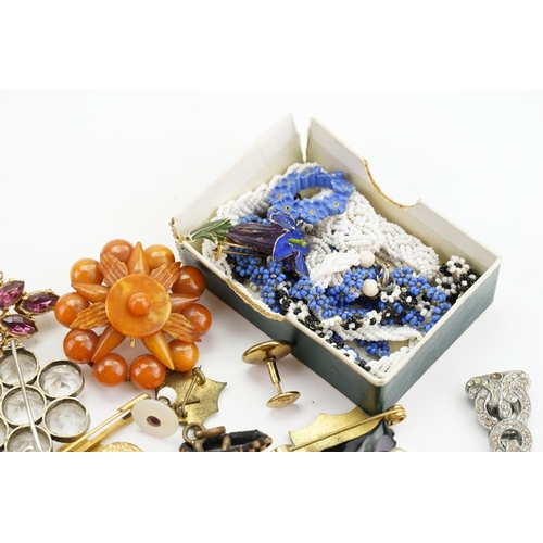 183 - A Collection of Jewellery to include Swiss Bead Jewellery, Silver Frame, Pewter embossed Jewellery, ... 