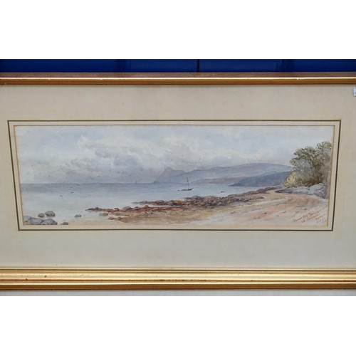 946 - A Victorian water colour of the lake at Arran, dated October 13, 1860 and one other watercolour of c... 