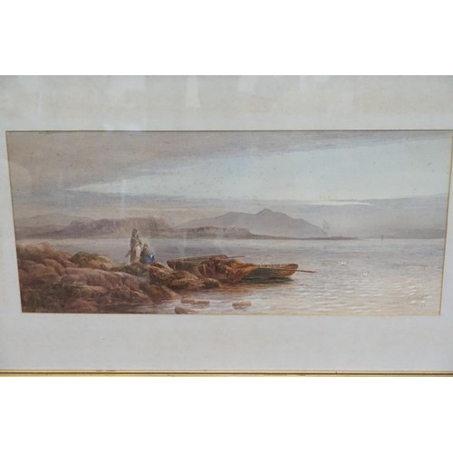 946 - A Victorian water colour of the lake at Arran, dated October 13, 1860 and one other watercolour of c... 