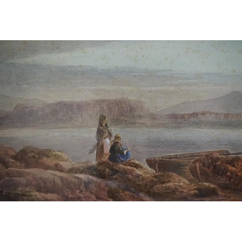 946 - A Victorian water colour of the lake at Arran, dated October 13, 1860 and one other watercolour of c... 