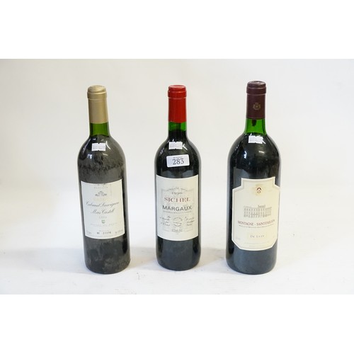 283 - 3 x Unopened Bottles of Red Wine to include a 1994 