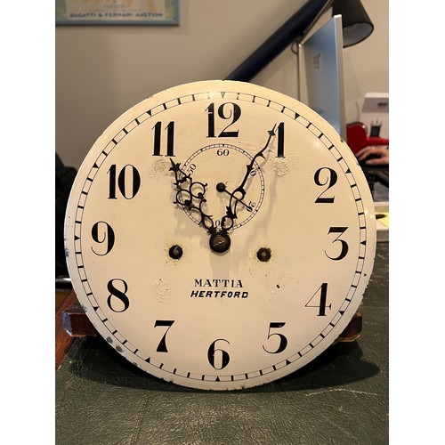 614 - A Victorian Cuban Flame Veneered Mahogany Long Case Clock fitted with a Nickel Silver Dial by 