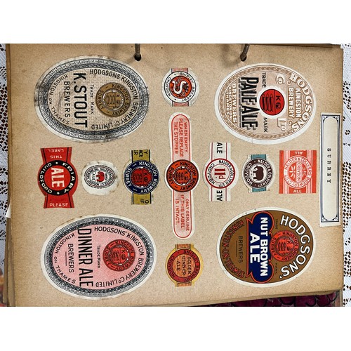 292 - A good selection of 1920s/30s beer bottle fronts and collars including Barclays, Halls, Bass, Guinne... 