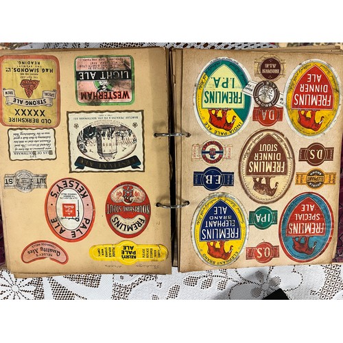 292 - A good selection of 1920s/30s beer bottle fronts and collars including Barclays, Halls, Bass, Guinne... 