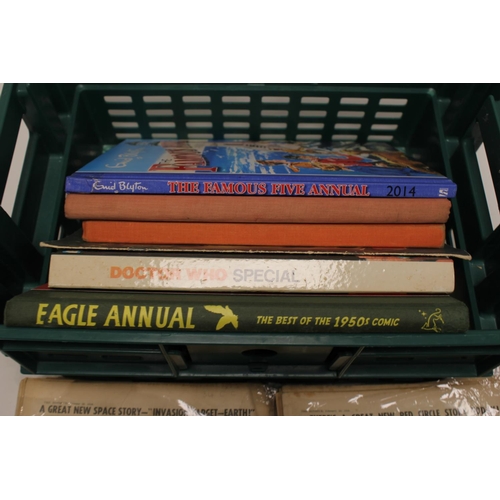 419 - A Collection of Children's Books & Comics to include Enid Blyton, Sooty, Doctor Who, Eagle Annual, 2... 