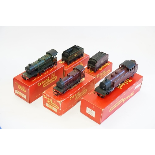 163 - 3 x Tri-ang Locomotives to include an N2 in Maroon, R251 - 0-6-0 with Tender in Maroon & R350 - 4-4-... 