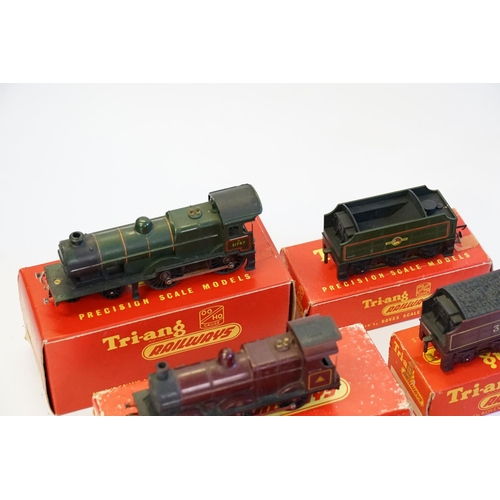 163 - 3 x Tri-ang Locomotives to include an N2 in Maroon, R251 - 0-6-0 with Tender in Maroon & R350 - 4-4-... 