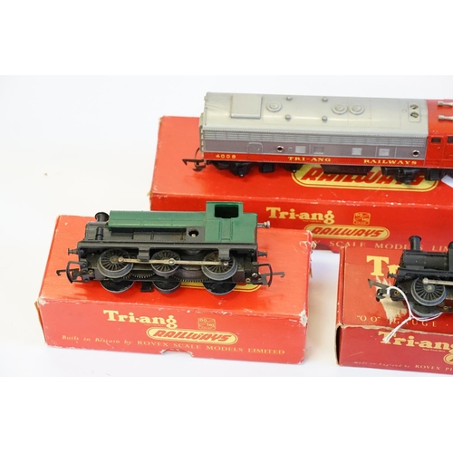 165 - 4 x Tri-ang Locomotives to include R57 - Bo Bo Locomotive, R153 - 0-6-0 Saddle Tank, British Railway... 