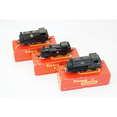 213 - 3 x Boxed Tri-ang Railways Locomotives to include R153 - Saddle Tank & 2 x R52 - 0-6-0 Class 3F, all... 