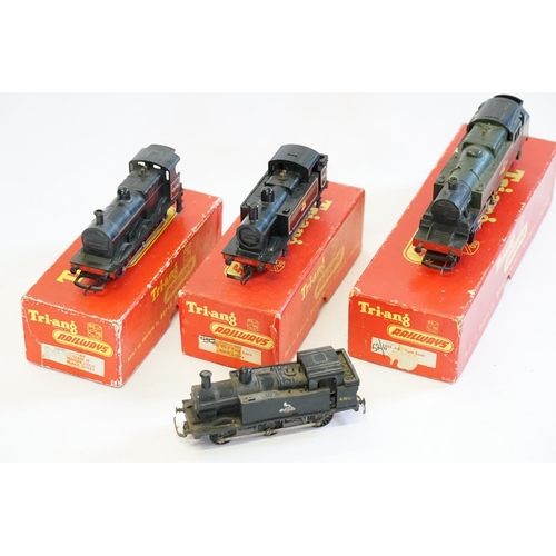 214 - 3 x Boxed Tri-ang Railways Locomotives to include 3 x 0-6-0 Tank Engines along with a 2-6-2 Tank Eng... 