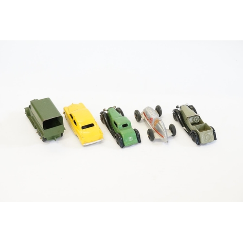 281 - A Tray of 1940s/1950s Dinky Toys to include 151b - Military 6-Wheel Wagon, 139a - Ford Fordor, 36d -... 