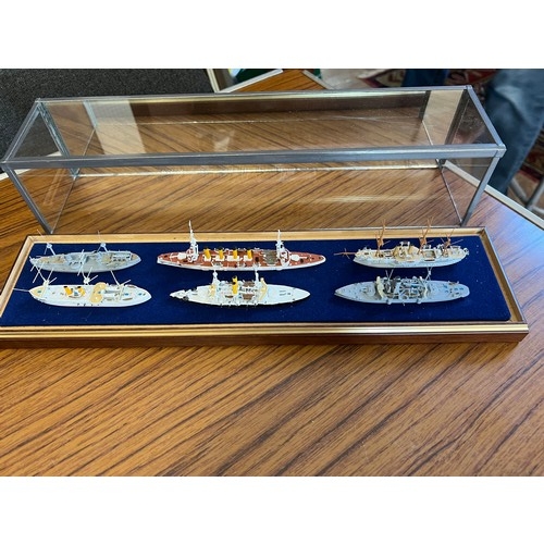 89 - A Collection of Fleetline White Metal Ships to include Naval, Cruise Liners, Tall Ships, etc, contai... 