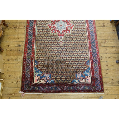 286 - A Large Red, Blue & Cream Rug. Measuring: 300cms x 165cms.