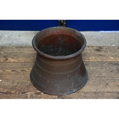 375 - An East African Copper Brazier with line decoration. Measuring: